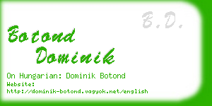 botond dominik business card